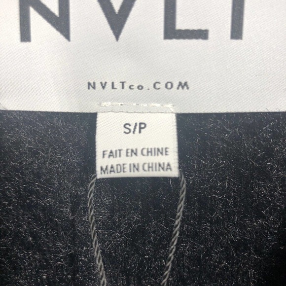 NVLT Coat Womens S/P Black Fringe Hem Ultra Soft Mink Eyelash Coatigan Jacket - Picture 11 of 15